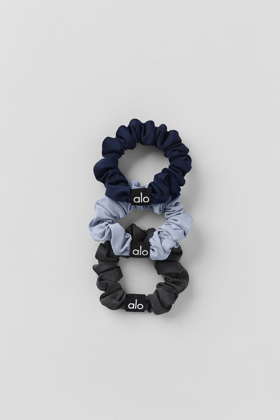 Fresh Mini Scrunchie 3-Pack - Winter Frost/Navy/Anthracite