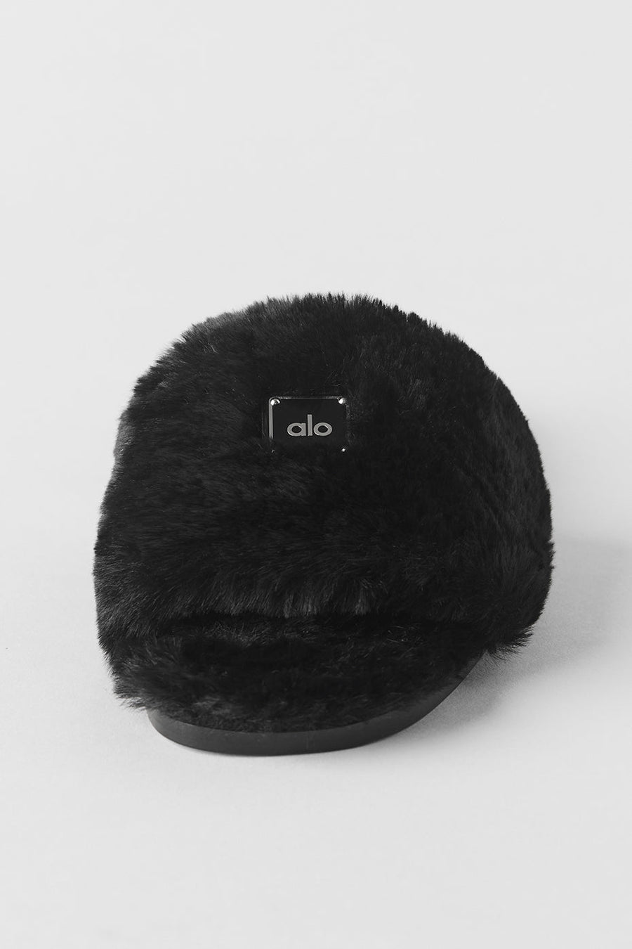 Classico Faux Fur Sandal - Black