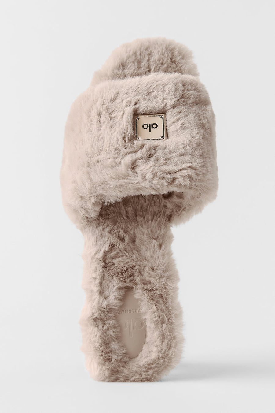 Classico Faux Fur Sandal - Oat