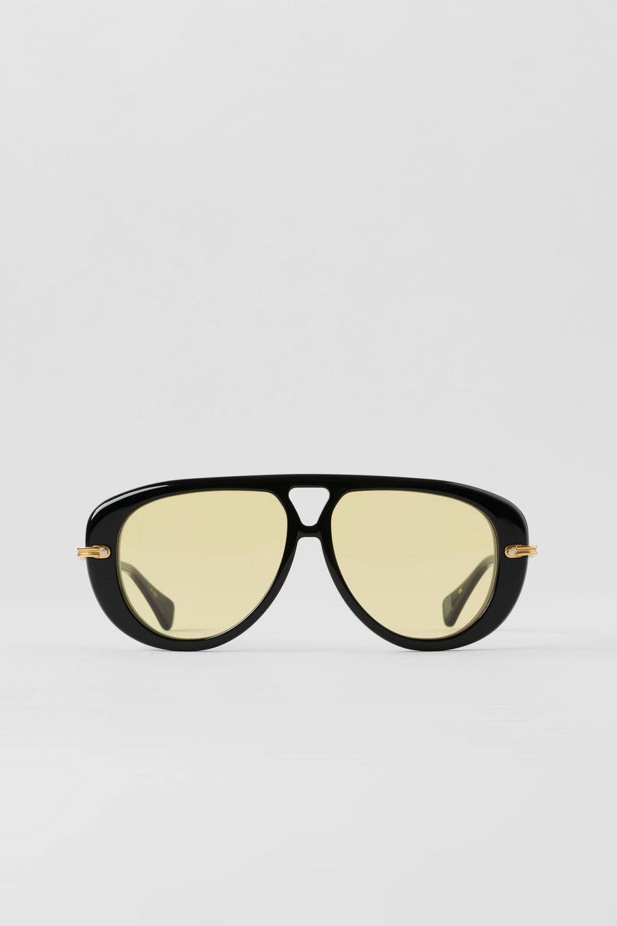 Aviator Sunglasses - Black/Yellow