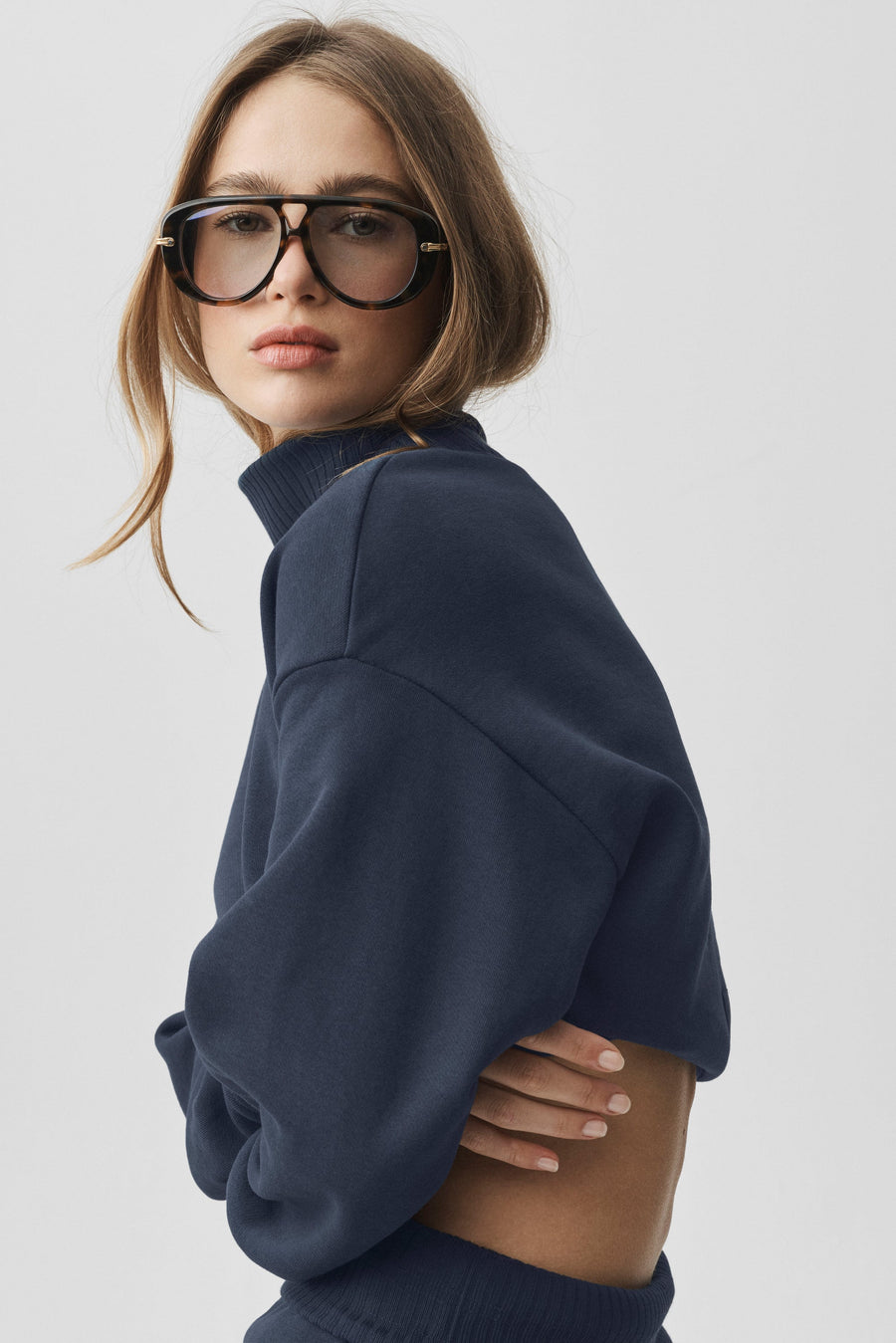 Aviator Sunglasses - Tortoise/Blue