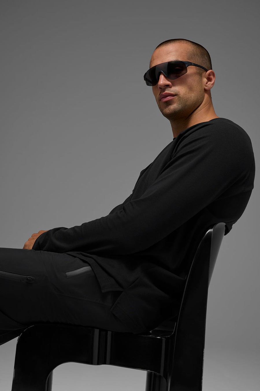 Vapor Crewneck Long Sleeve - Black
