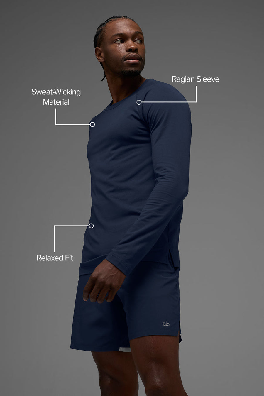 Vapor Crewneck Long Sleeve - Navy