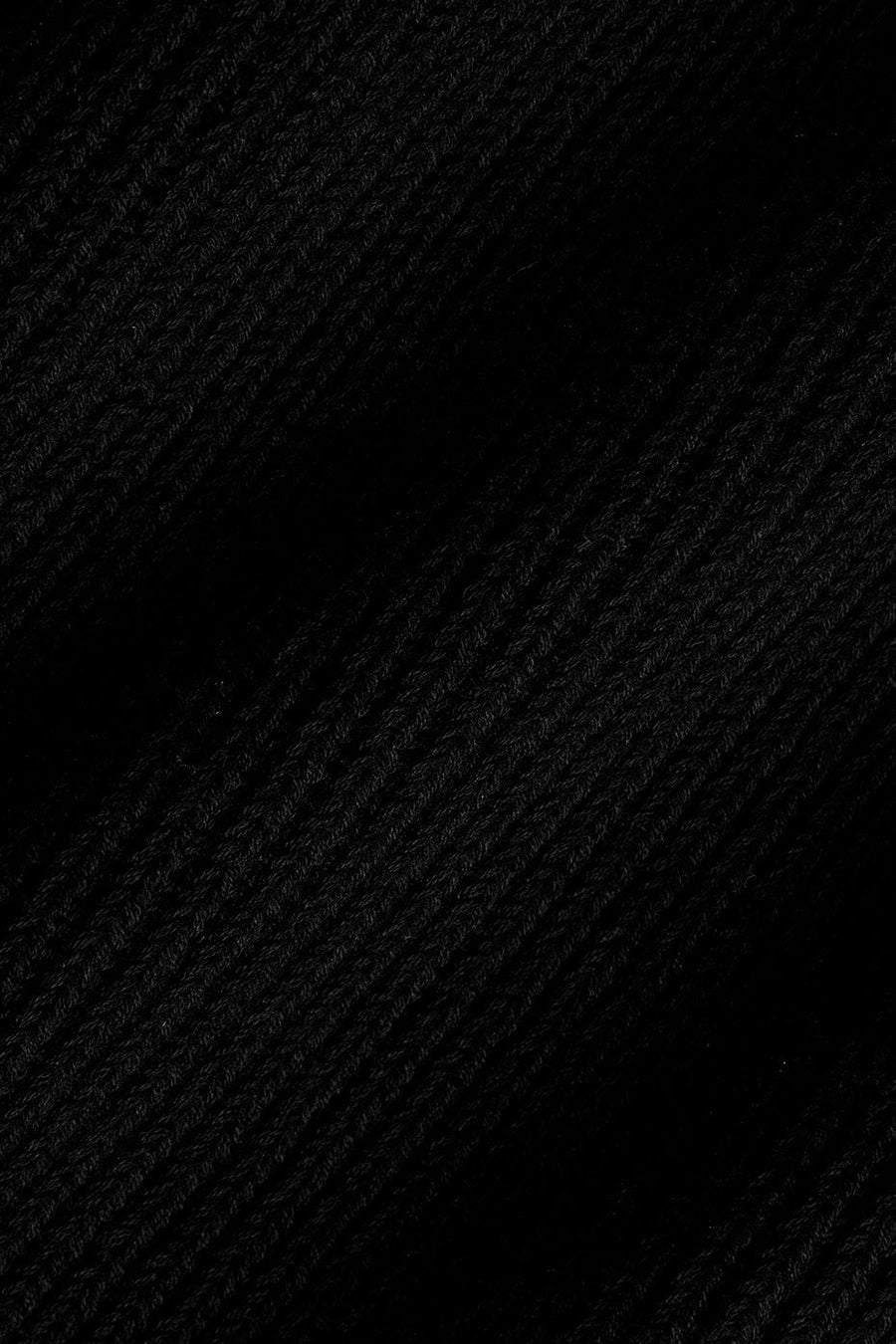 Domain Rib Knit Crew Sweater - Black