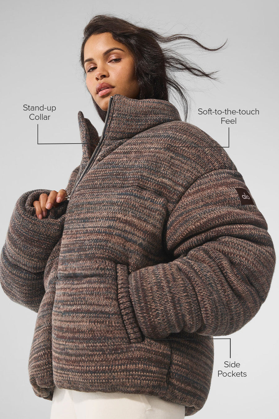 Stage Sweater Puffer - Brown Multi