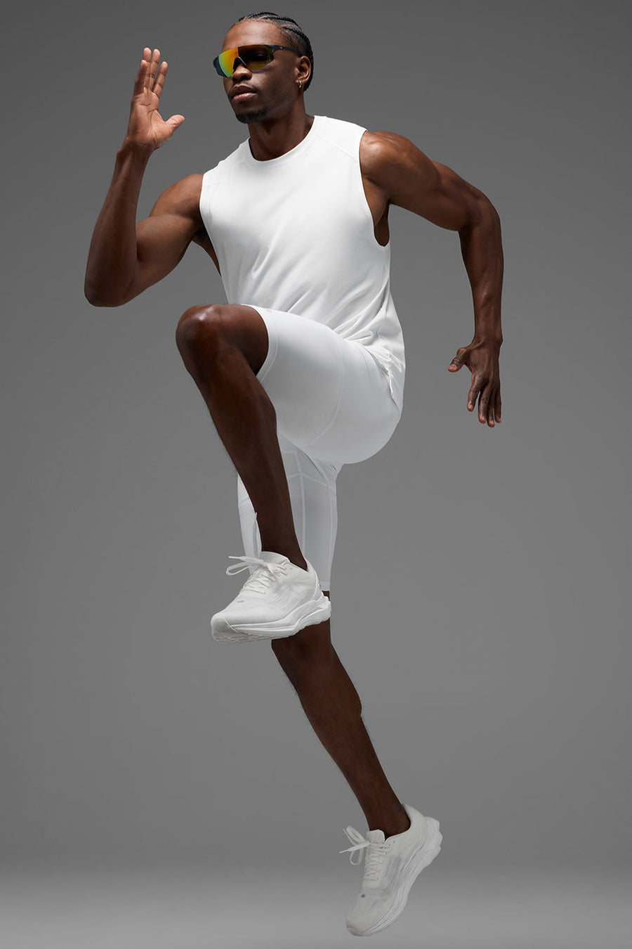 9\" Flight Compression Short - White