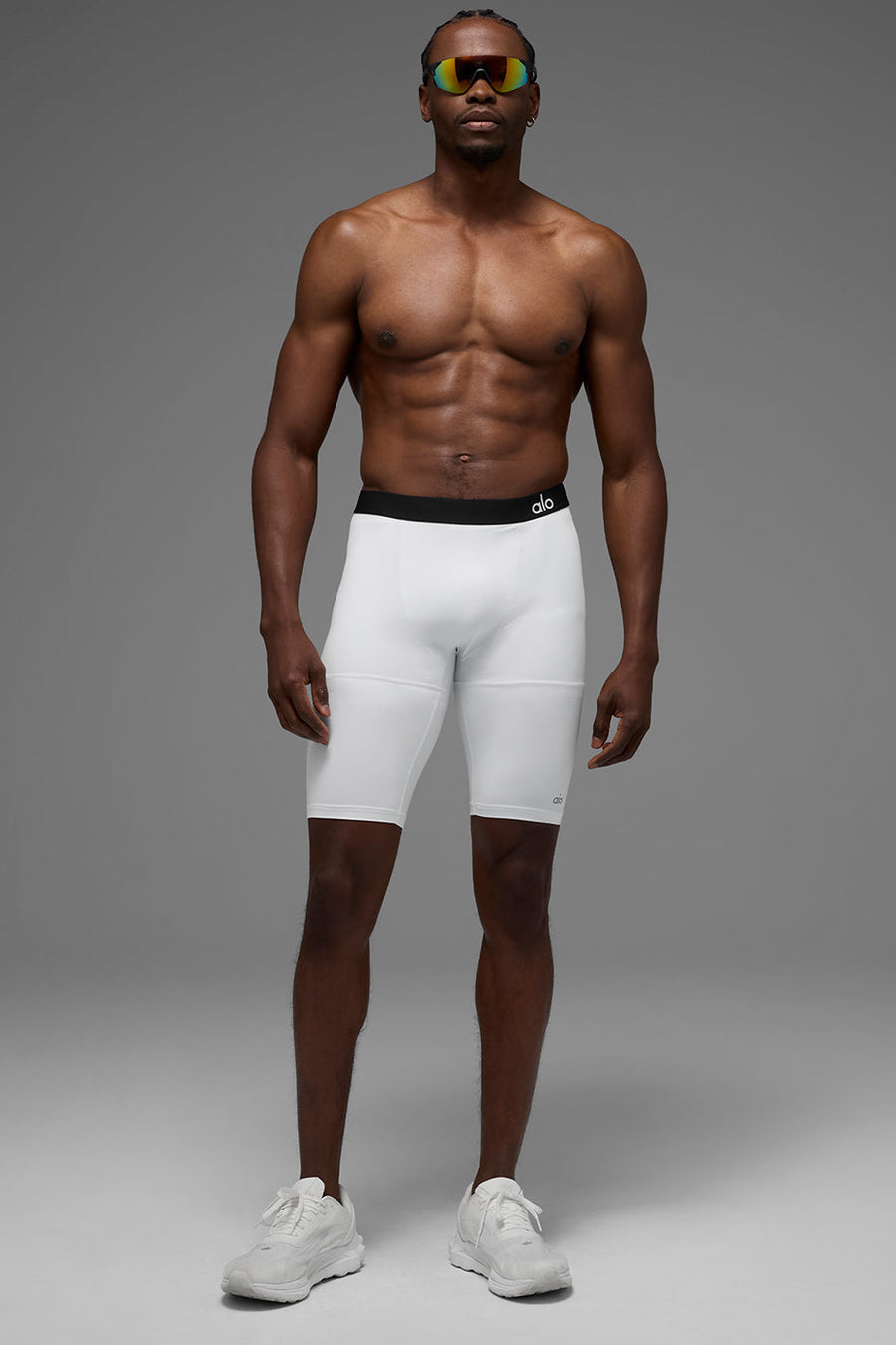 9\" Flight Compression Short - White