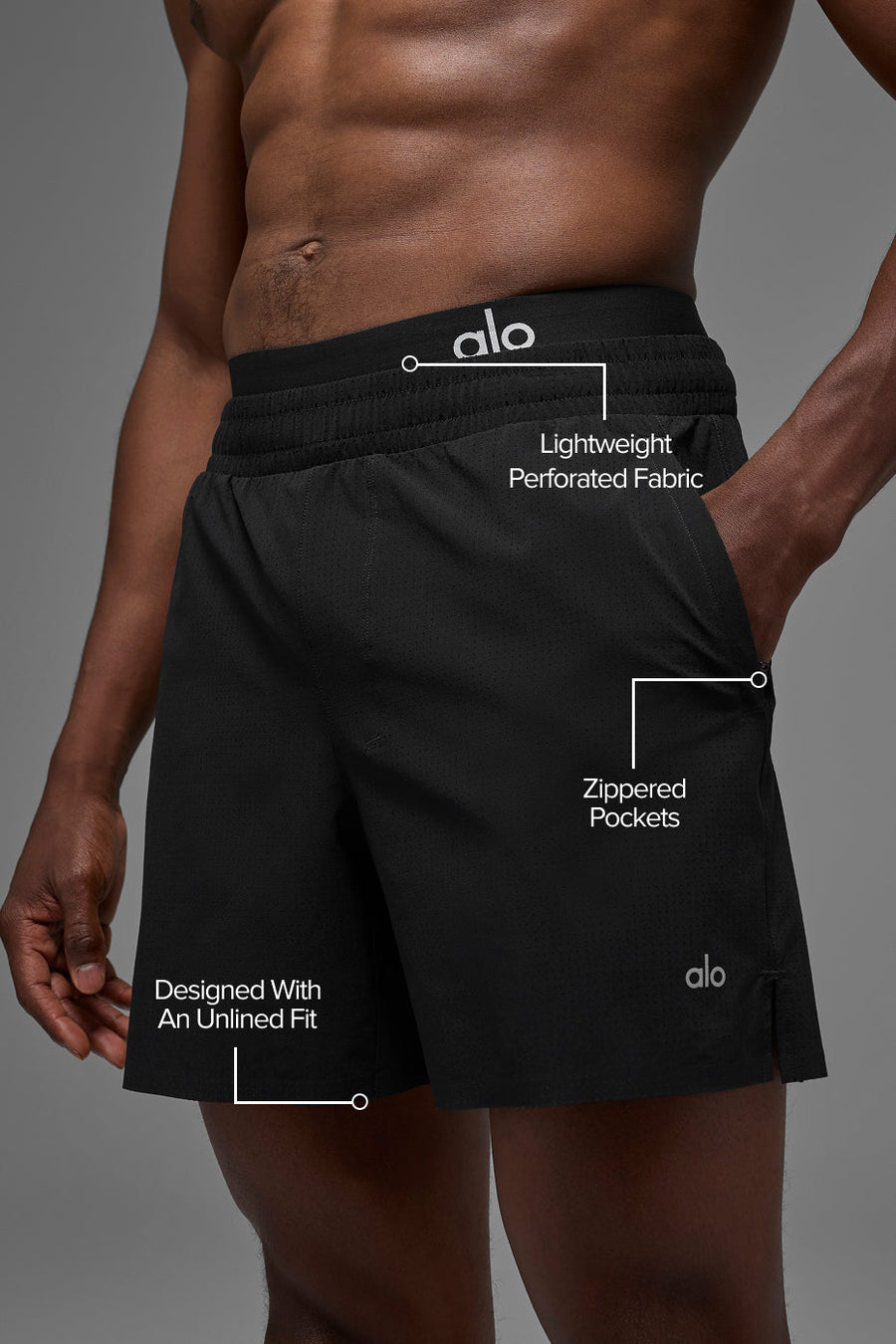 5\" Traction Running Short - Black
