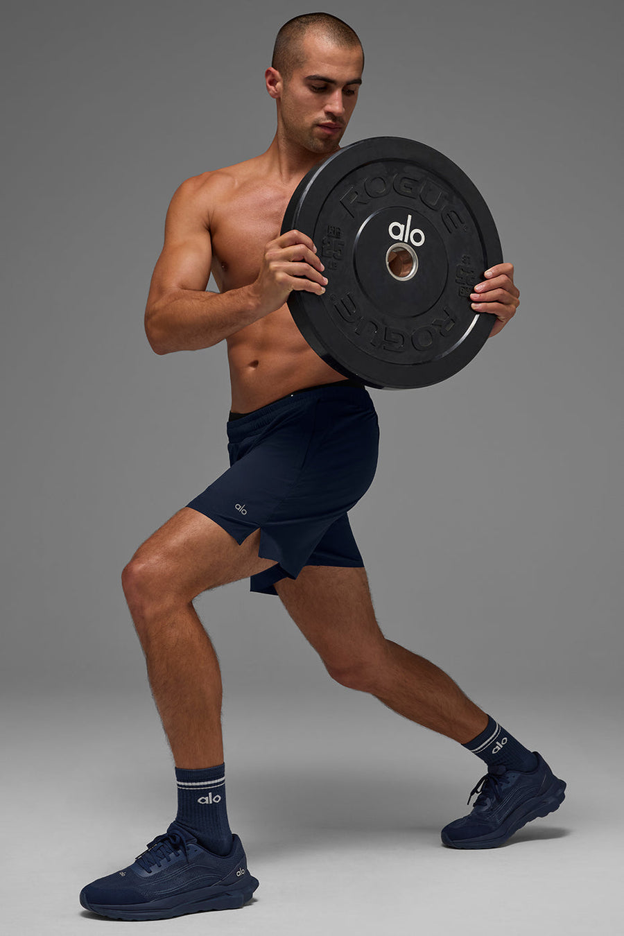 5\" Traction Running Short - Navy