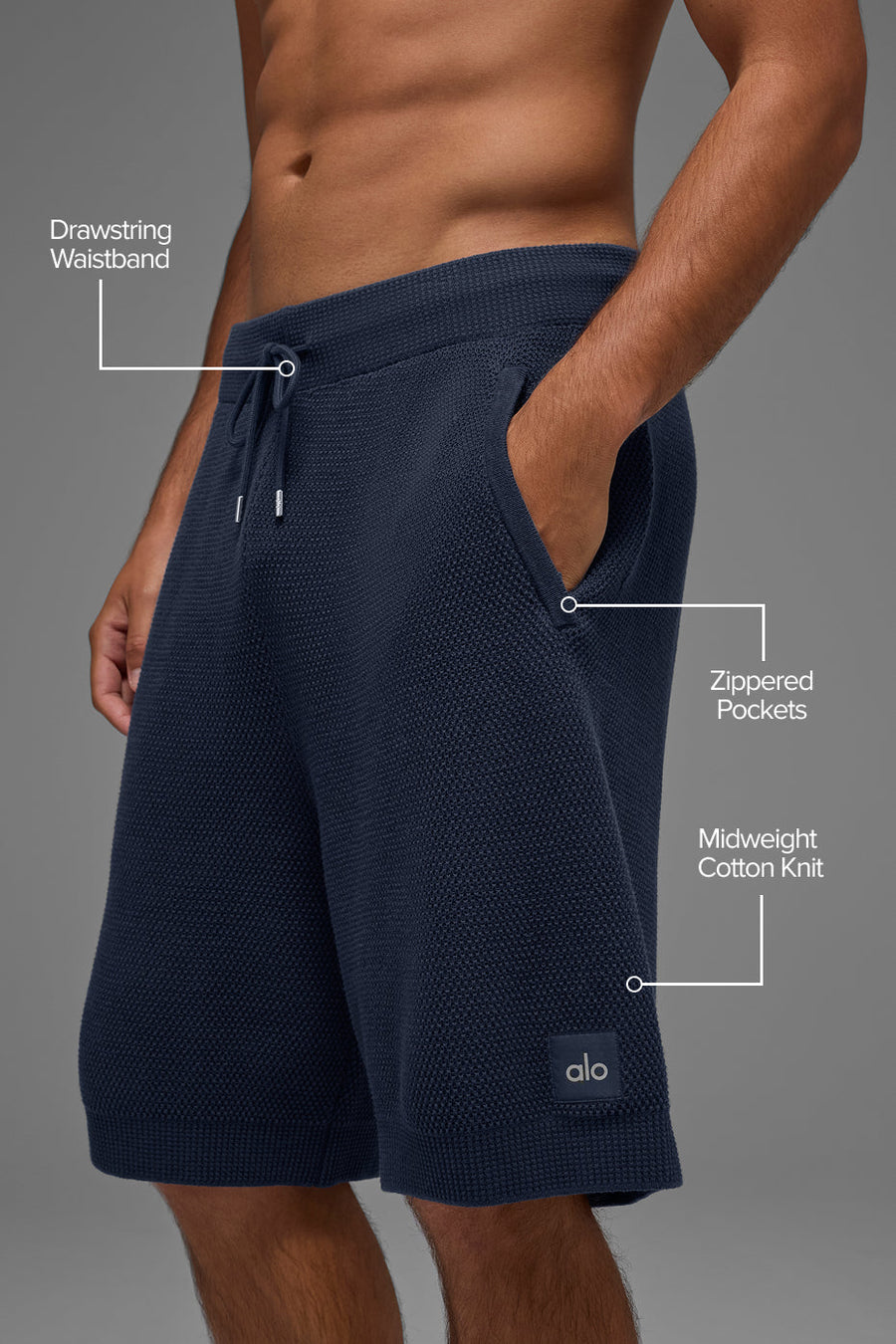 7\" Sports Club Sweater Knit Short - Navy