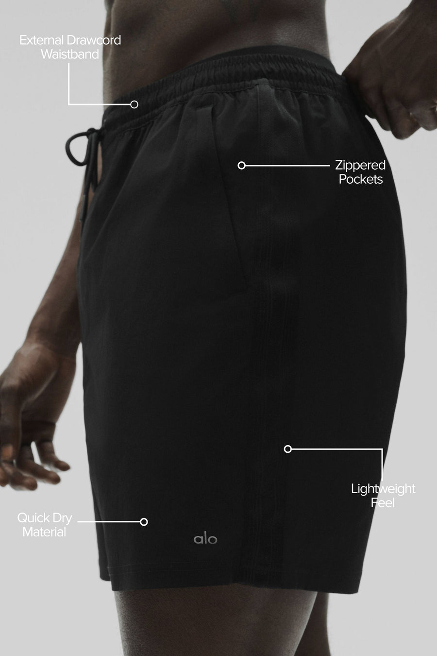 7\" High Tide Board Short - Black