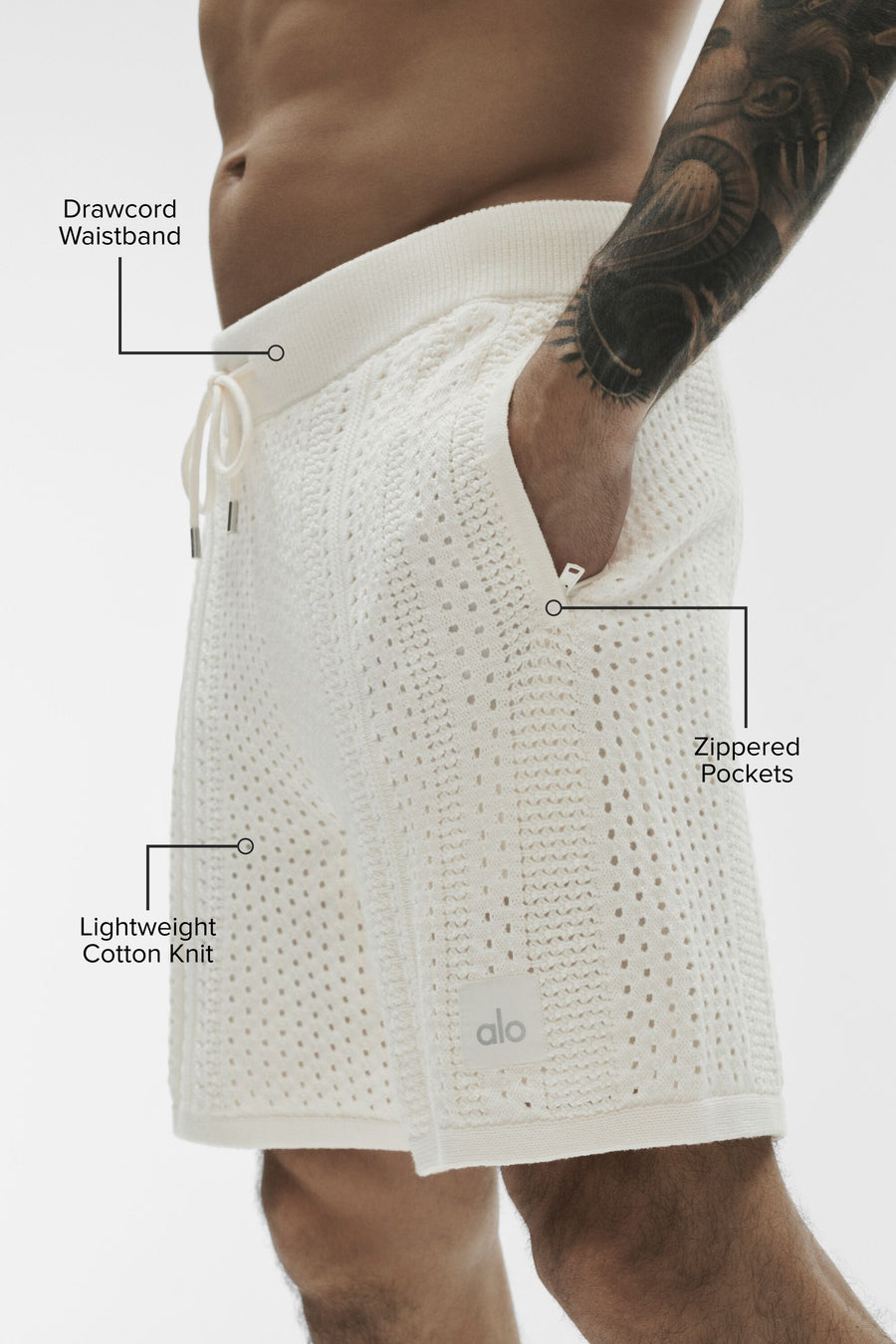 7\" Coastline Knit Short - Ivory