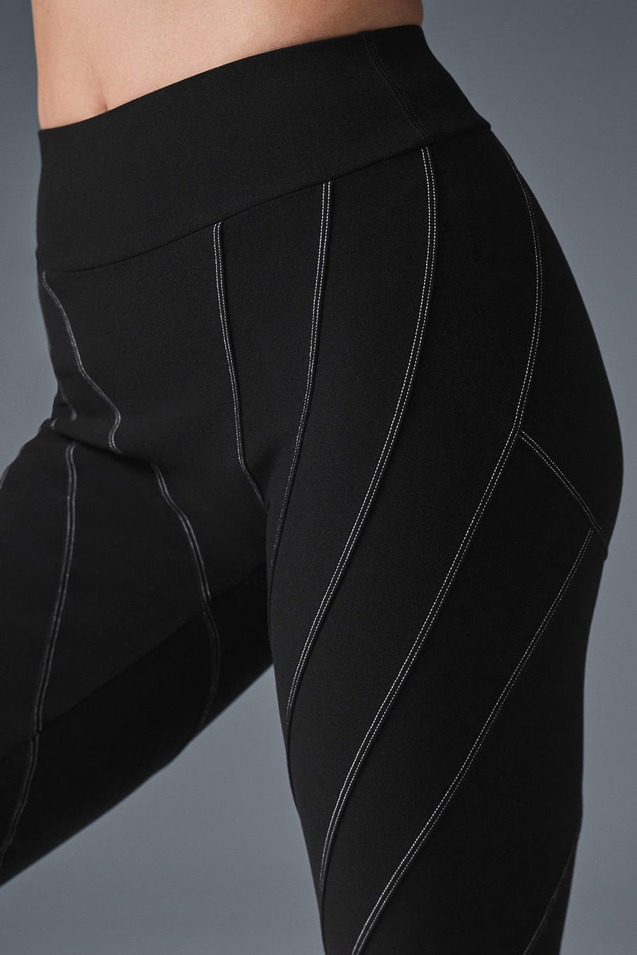 Ultrasoft High-Waist Sunray Legging - Black/White
