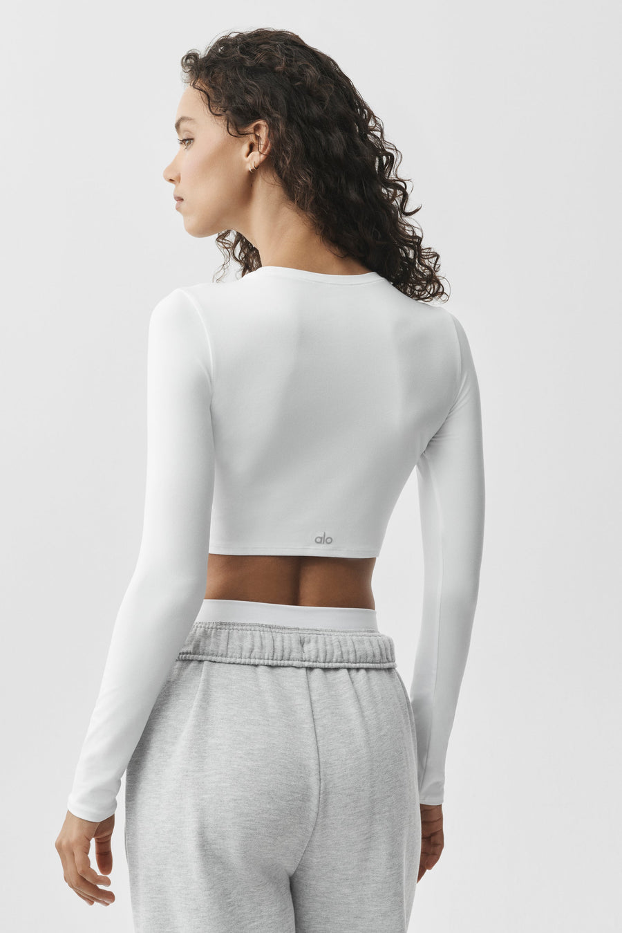 Ultrasoft Crop Finesse Long Sleeve - White