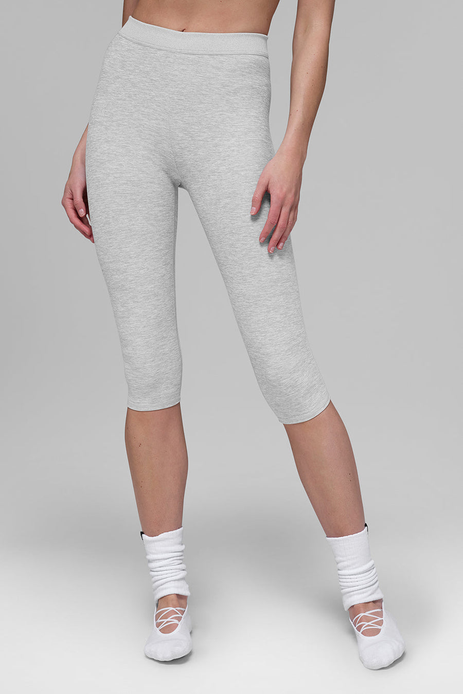 Ultrasoft High-Waist Iconic 90's Capri - Athletic Heather Grey
