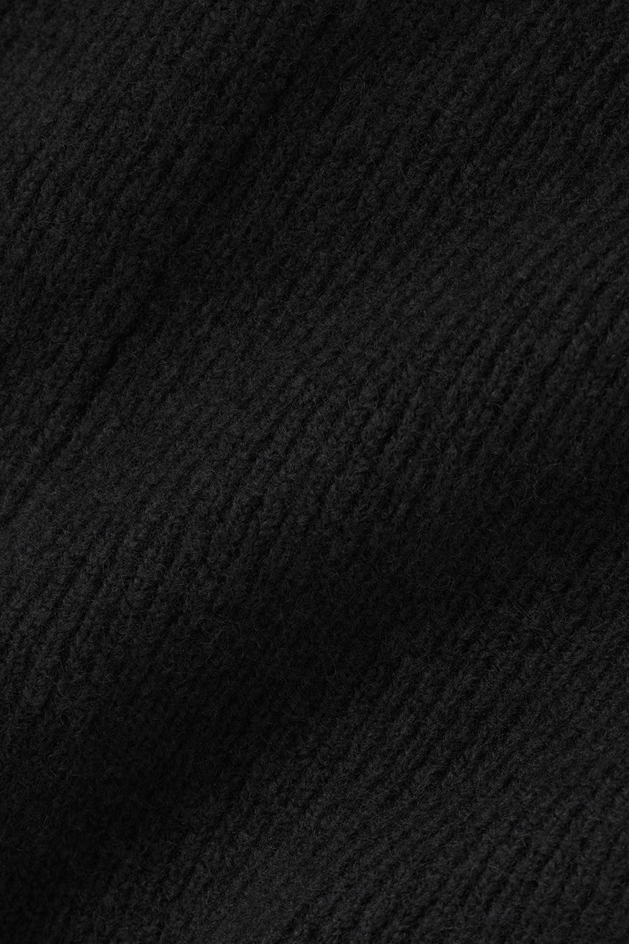 Wool Cashmere High-Waist New Class Wide Leg Pant - Black