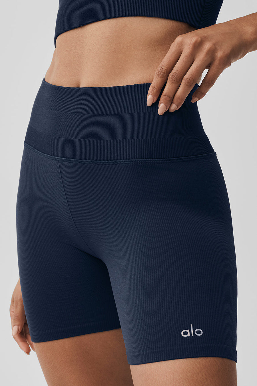 5\" Seamless Ribbed Favorite Short - Navy