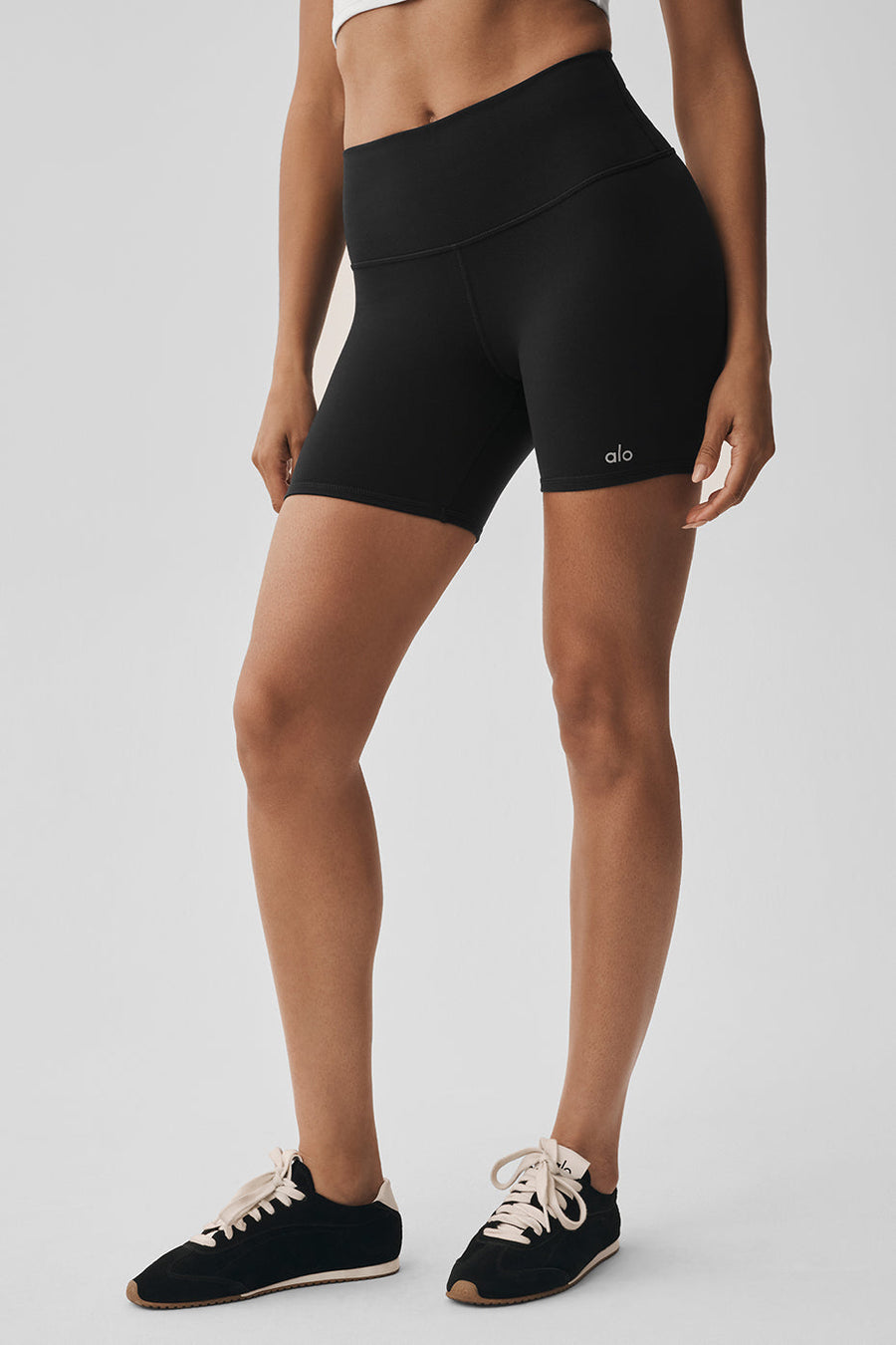 5\" Airbrush High-Waist Biker Short - Black