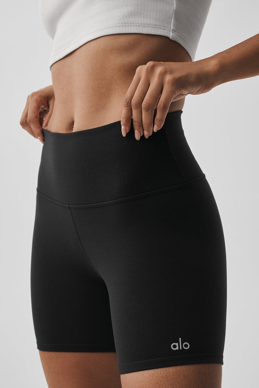 5\" Airbrush High-Waist Biker Short - Black