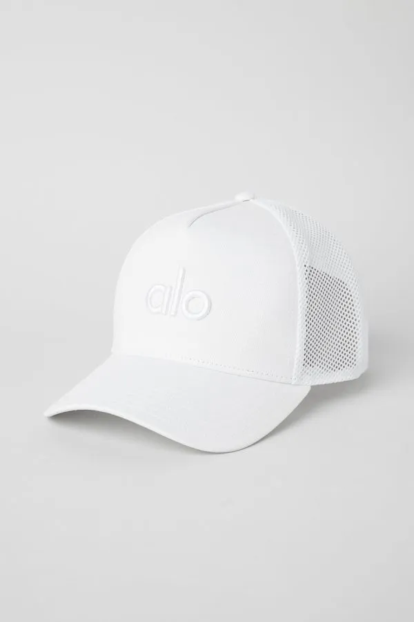 District Trucker Hat - White/White