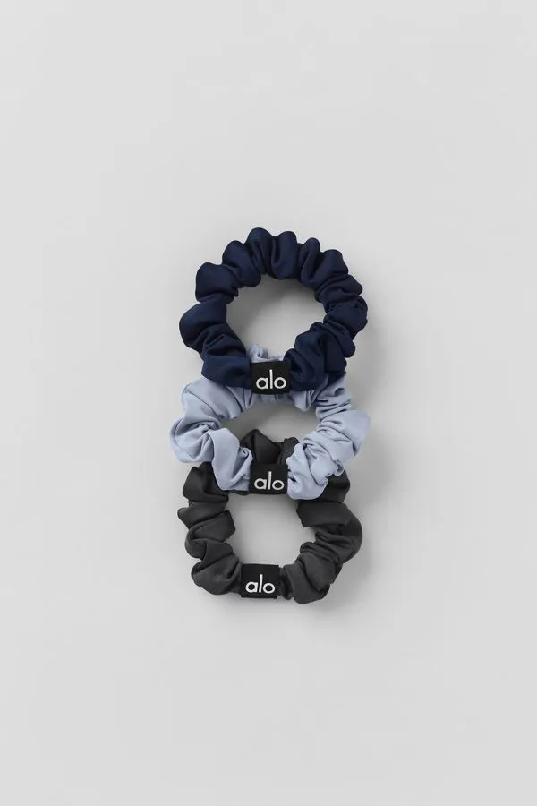 Fresh Mini Scrunchie 3-Pack - Winter Frost/Navy/Anthracite
