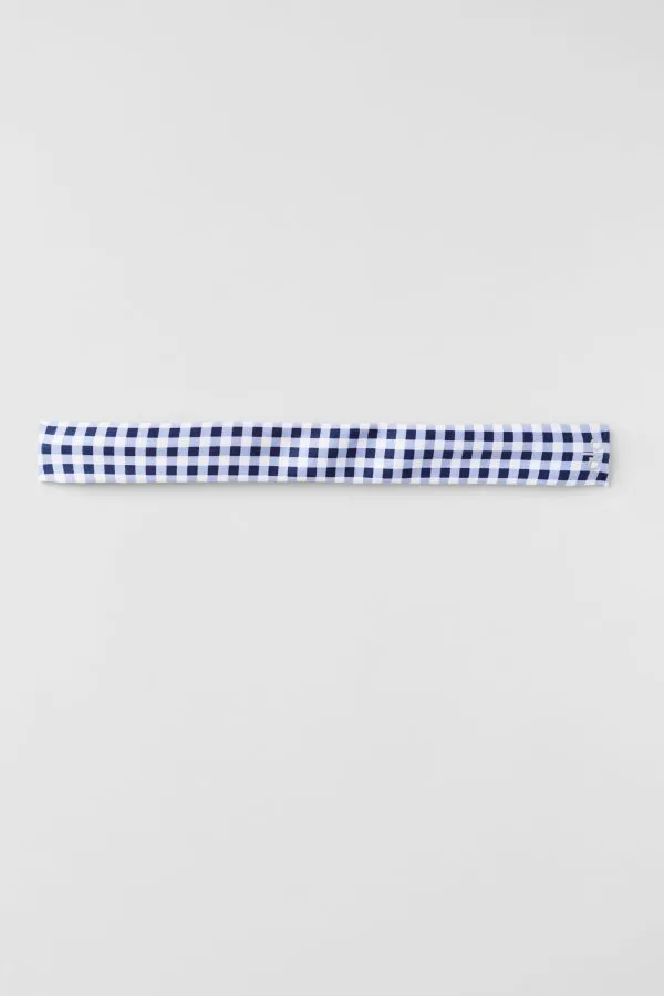 Gingham Airlift So Smooth Headband - Navy Gingham