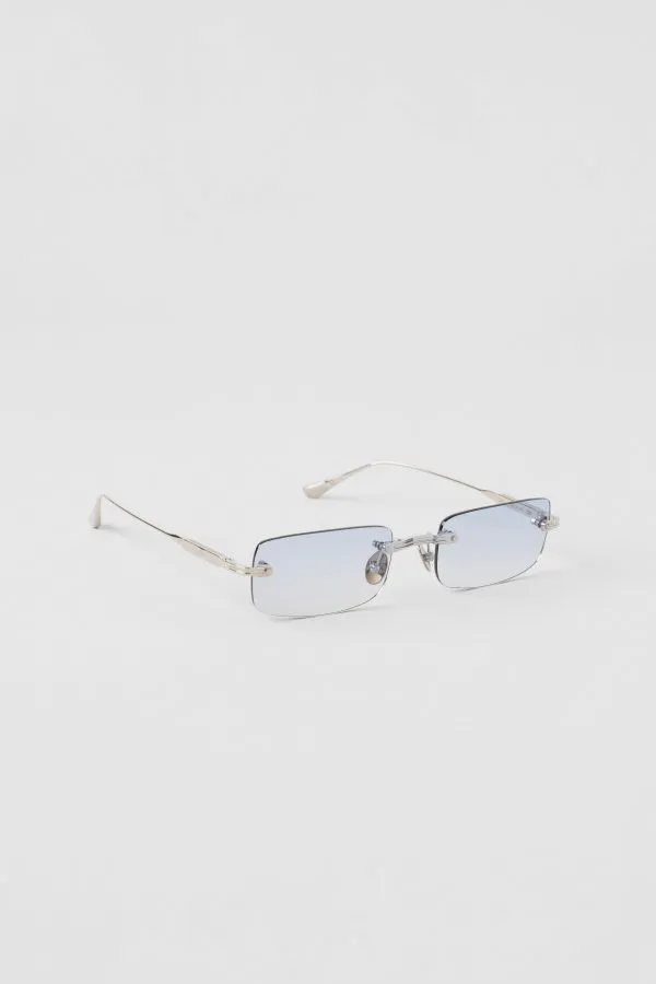 Wire Sunglasses - Chrome/Blue Gradient