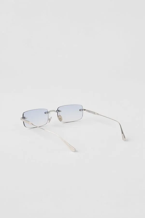 Wire Sunglasses - Chrome/Blue Gradient