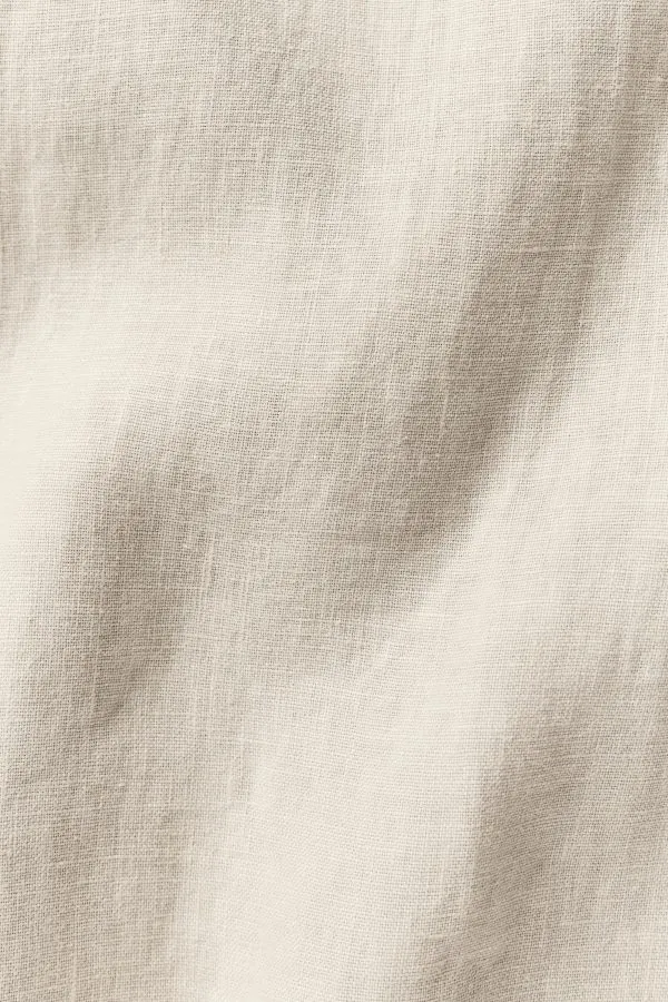 Linen Days Short Sleeve Button Up - Bone