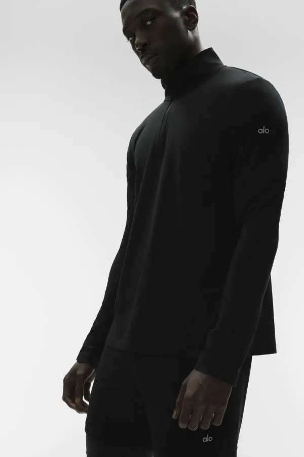 Conquer 1/4 Zip Reform Long Sleeve - Black