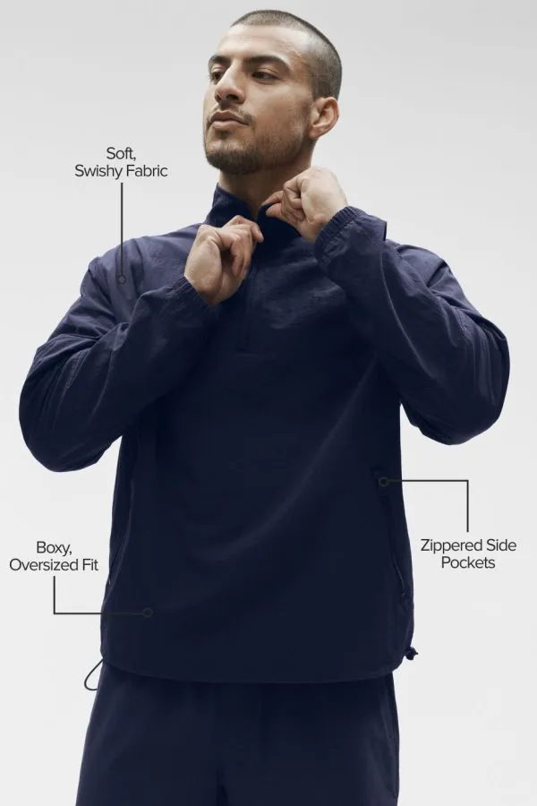 Light Weight Takeaway Track Pullover - Navy