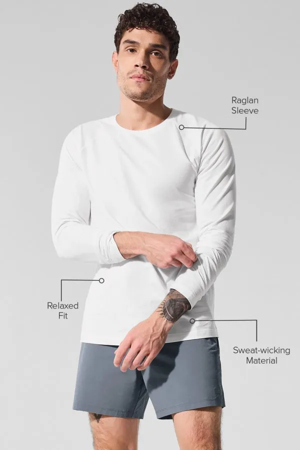 Vapor Crewneck Long Sleeve - White