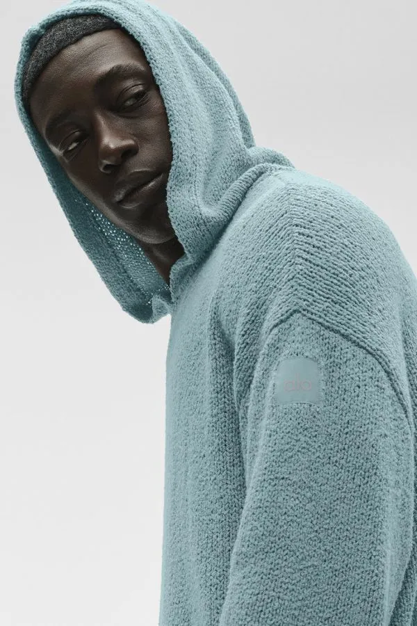 Textured Knit Hoodie - Desert Sage