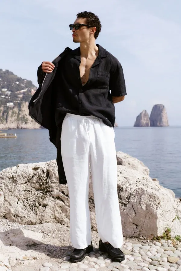 Linen Days Straight Leg Pant - White