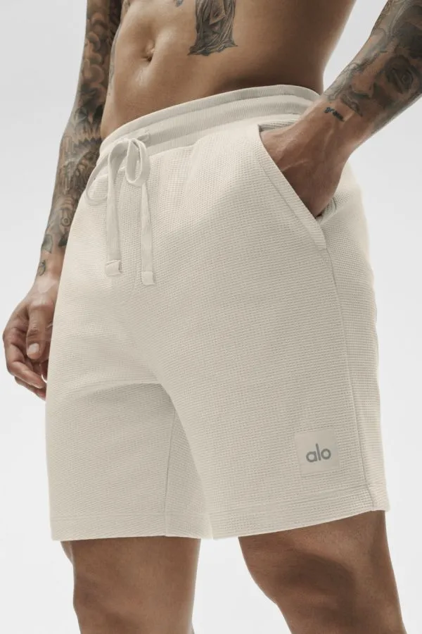 7" Waffle Lounge Short - Bone