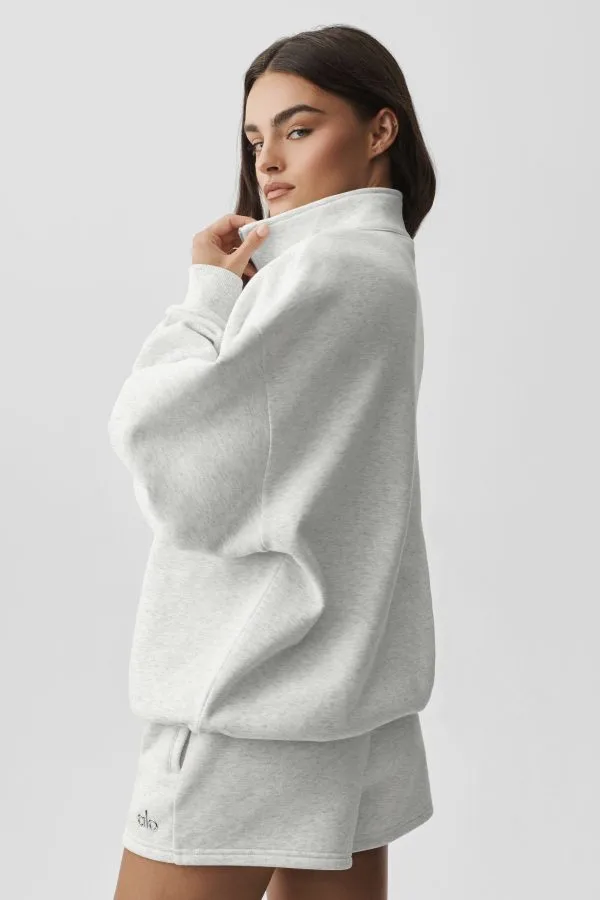 Accolade 1/4 Zip Pullover - White Heather