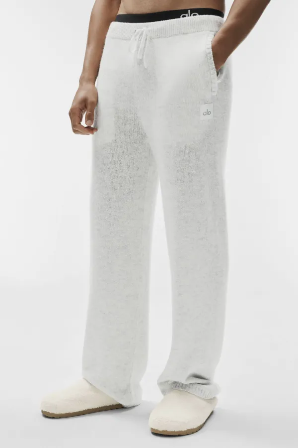 Wool Cashmere New Class Sweatpant - White Heather