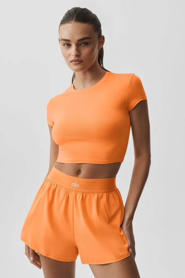 Ultrasoft Crop Finesse Short Sleeve - Satsuma Breeze