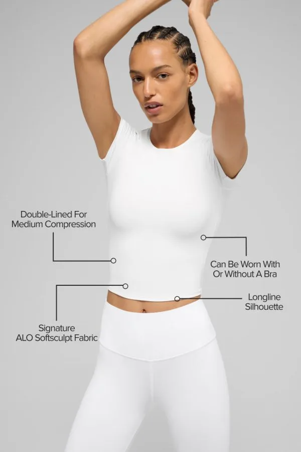 Softsculpt Precision Short Sleeve Top - White