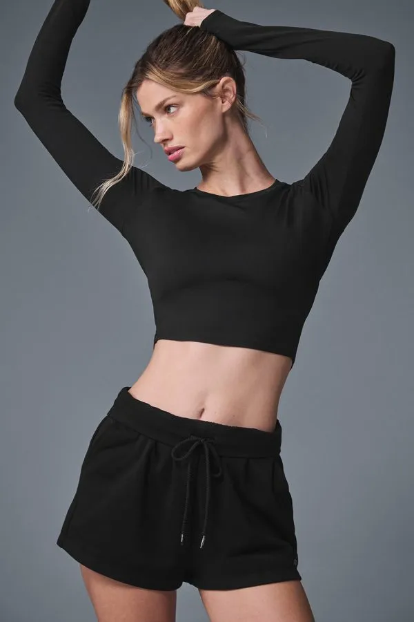 Ultrasoft Crop Finesse Long Sleeve - Black