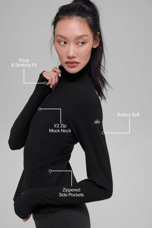 Ultrasoft 1/2 Zip Rapid Pullover - Black