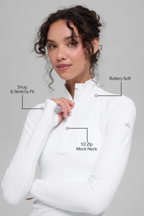 Ultrasoft 1/2 Zip Rapid Pullover - White