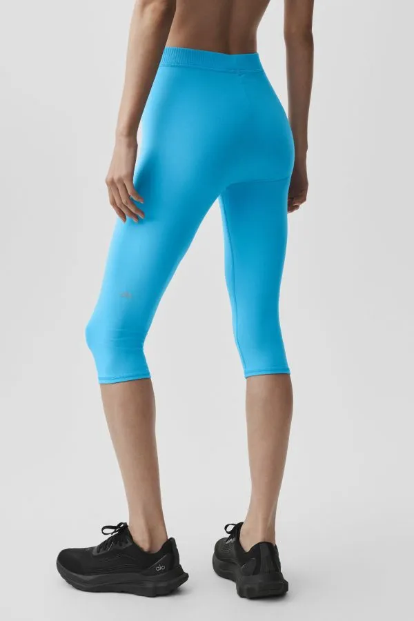 Ultrasoft High-Waist Iconic 90's Capri - Azure Blue