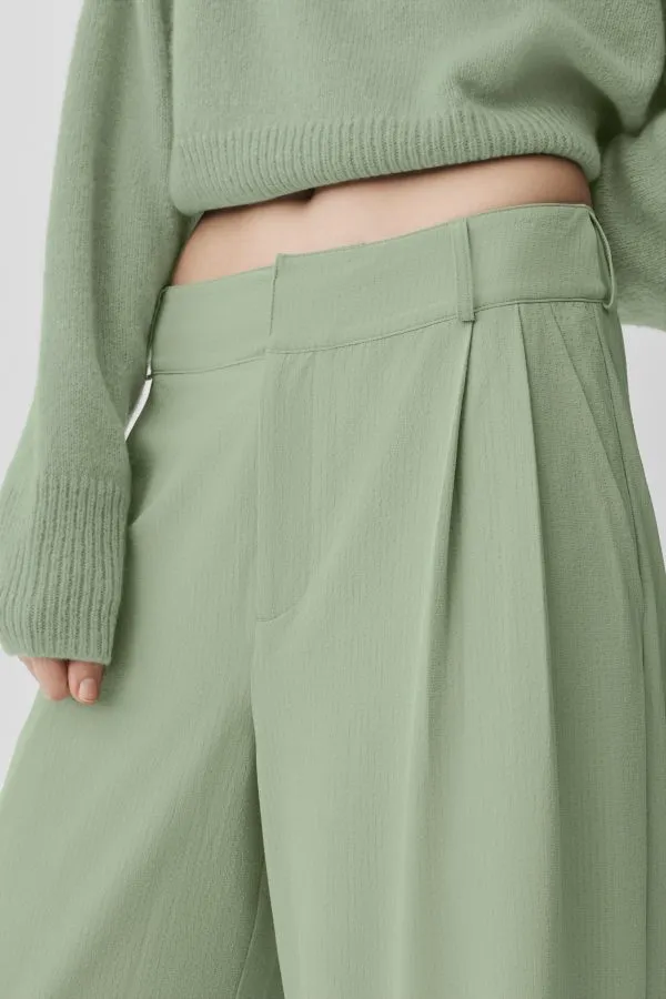 High-Waist Dreamscape Trouser (Long) - Dune Grass