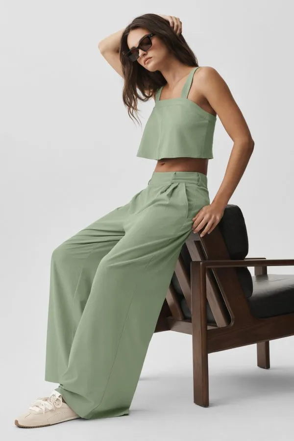 High-Waist Dreamscape Trouser (Regular) - Dune Grass