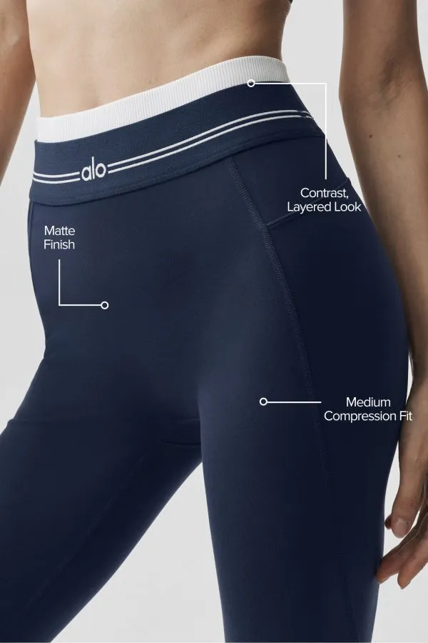 Airbrush High-Waist 7/8 Better Together Legging - Navy/White