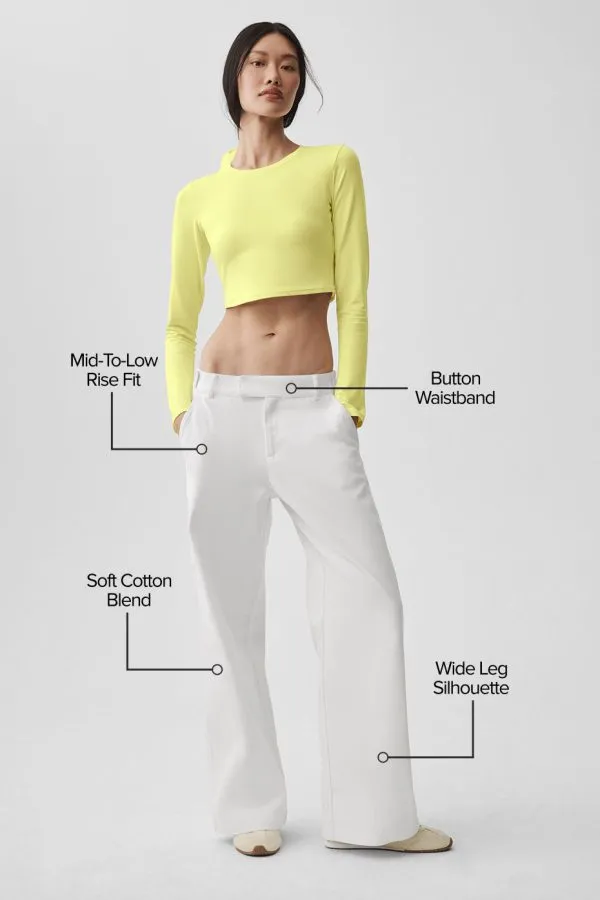 High Road Straight Leg Pant - White