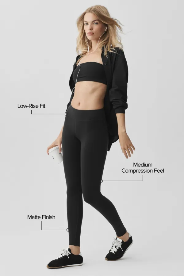 Airbrush Low-Rise Legging - Black