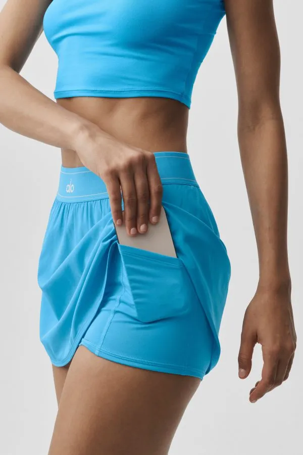 Match Point Tennis Skirt - Azure Blue