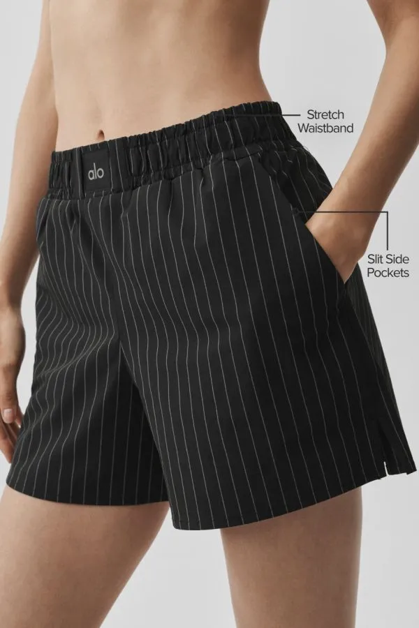 Pinstripe Daylight Boxer Short - Black/Titanium